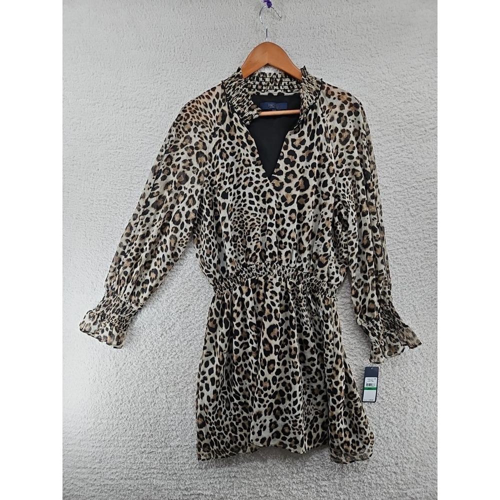 Leppard Print Rachel Roy Party Dress  Fun Flirty Cute  Large New Tags